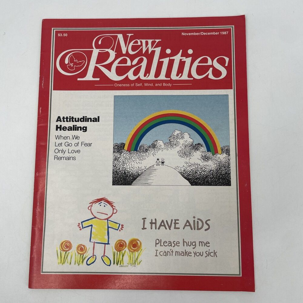 Vintage New Realities Magazine 1987 Early HIV AIDS Awareness Cover Art RARE
